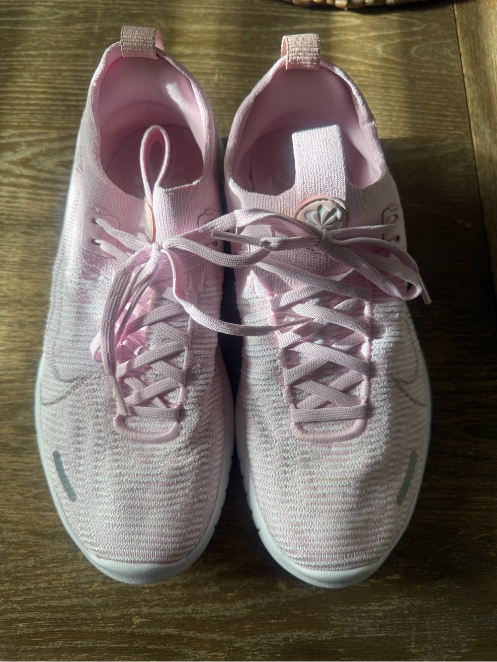 Nike Women's Light Pink Knit Running Sneakers